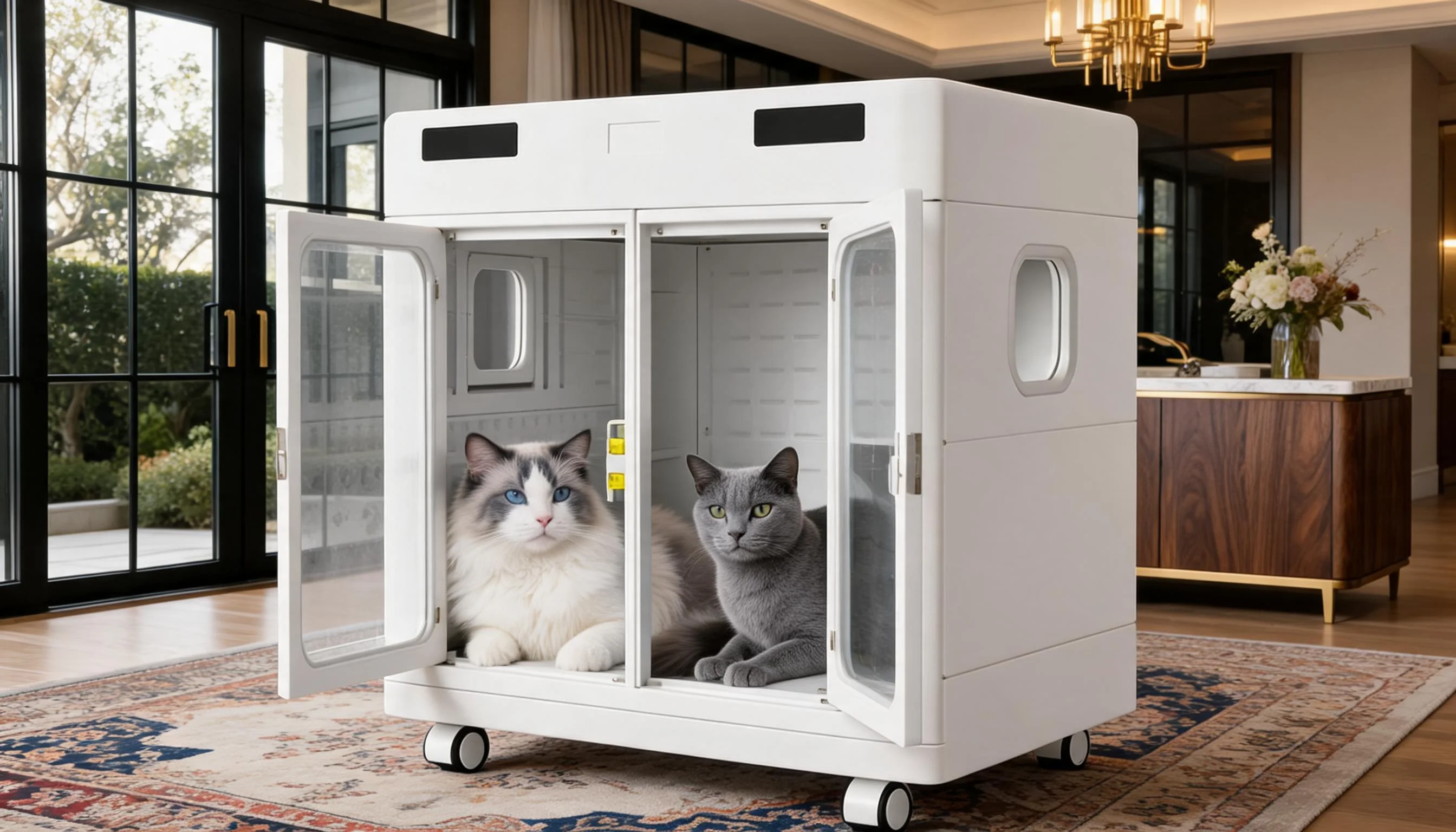 Dual-Door Large Capacity Smart Pet Dryer · Dual Large Doors · GuardLynx