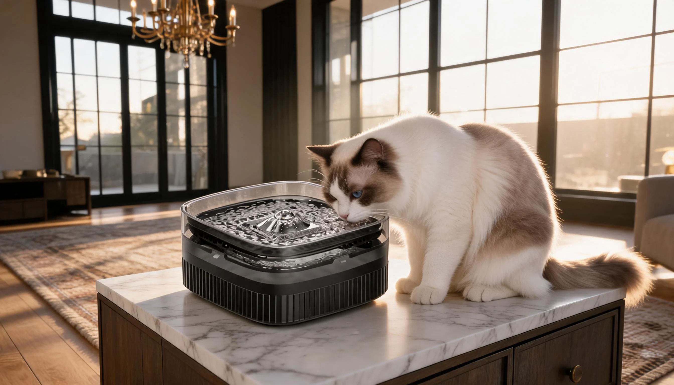 GuardLynx Smart Pet Fountain · Triple Filtration · GuardLynx