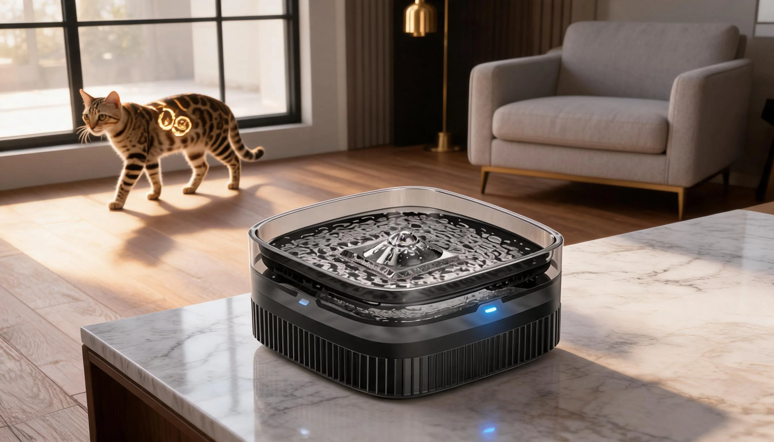 GuardLynx Smart Pet Fountain · UV Sterilization · GuardLynx