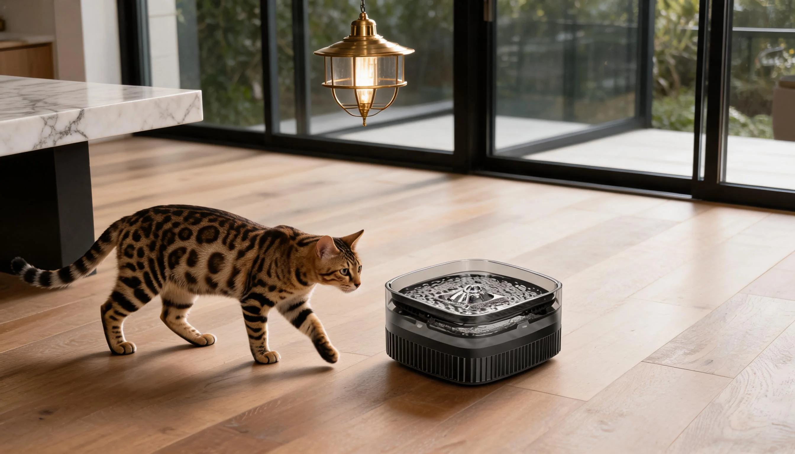 GuardLynx Smart Pet Fountain · Transparent Tank · GuardLynx