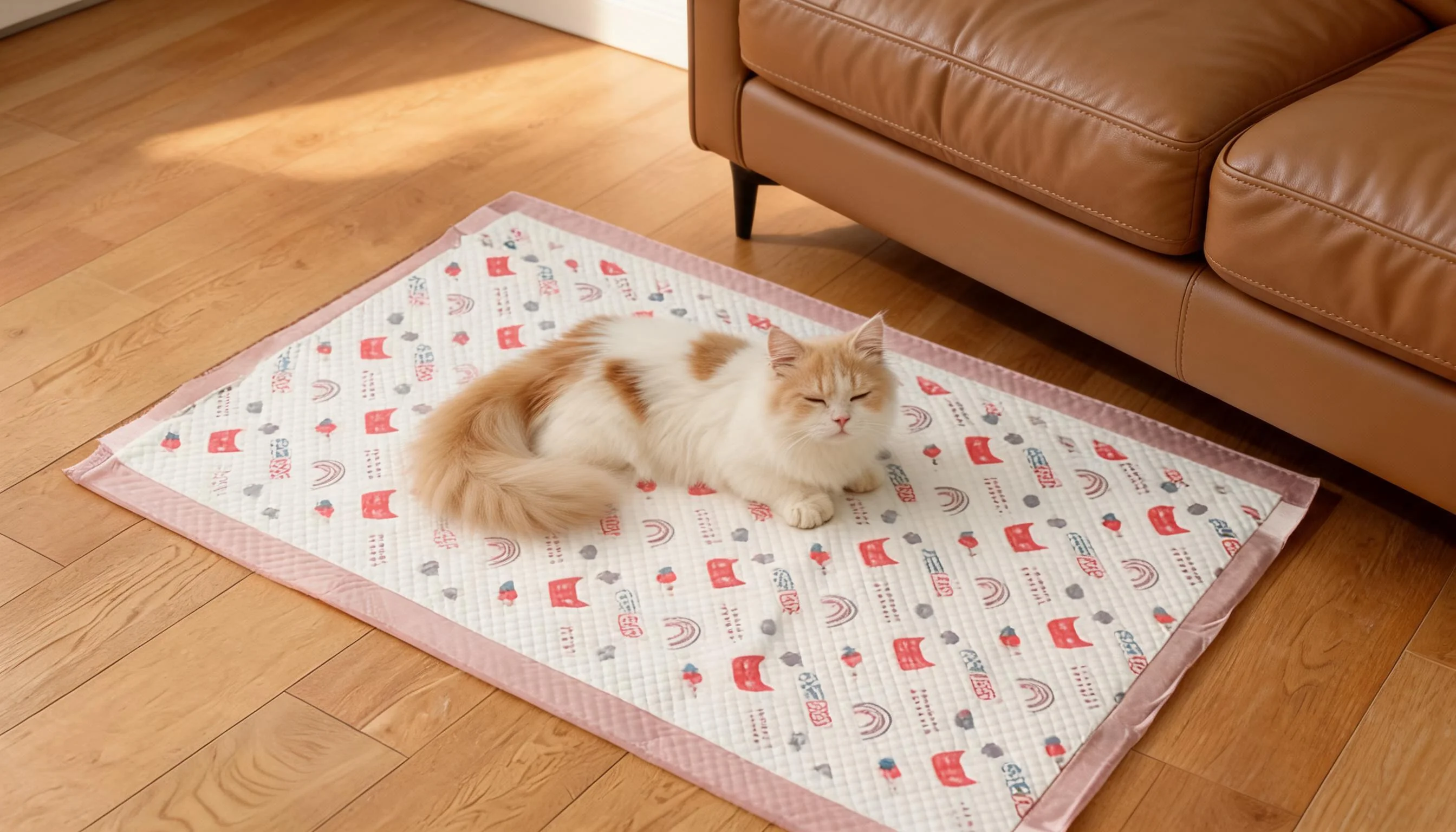 Thick Adhesive Pet Pads, 100 Count · Evening Bedroom Warm Glow · GuardLynx