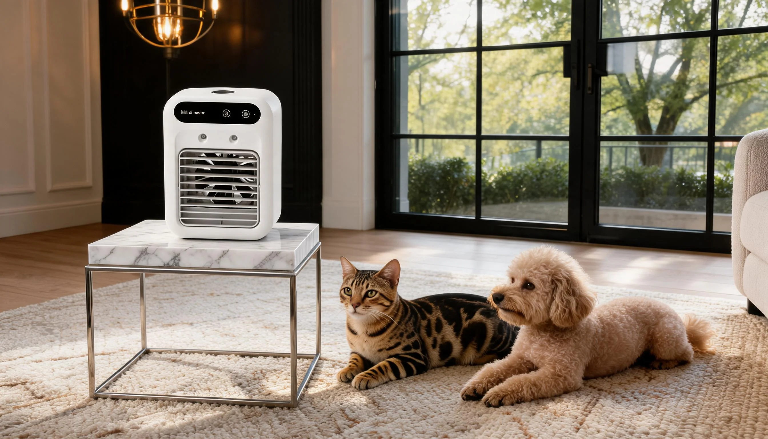 Mini Pet Air Cooler · Compact & Portable · GuardLynx