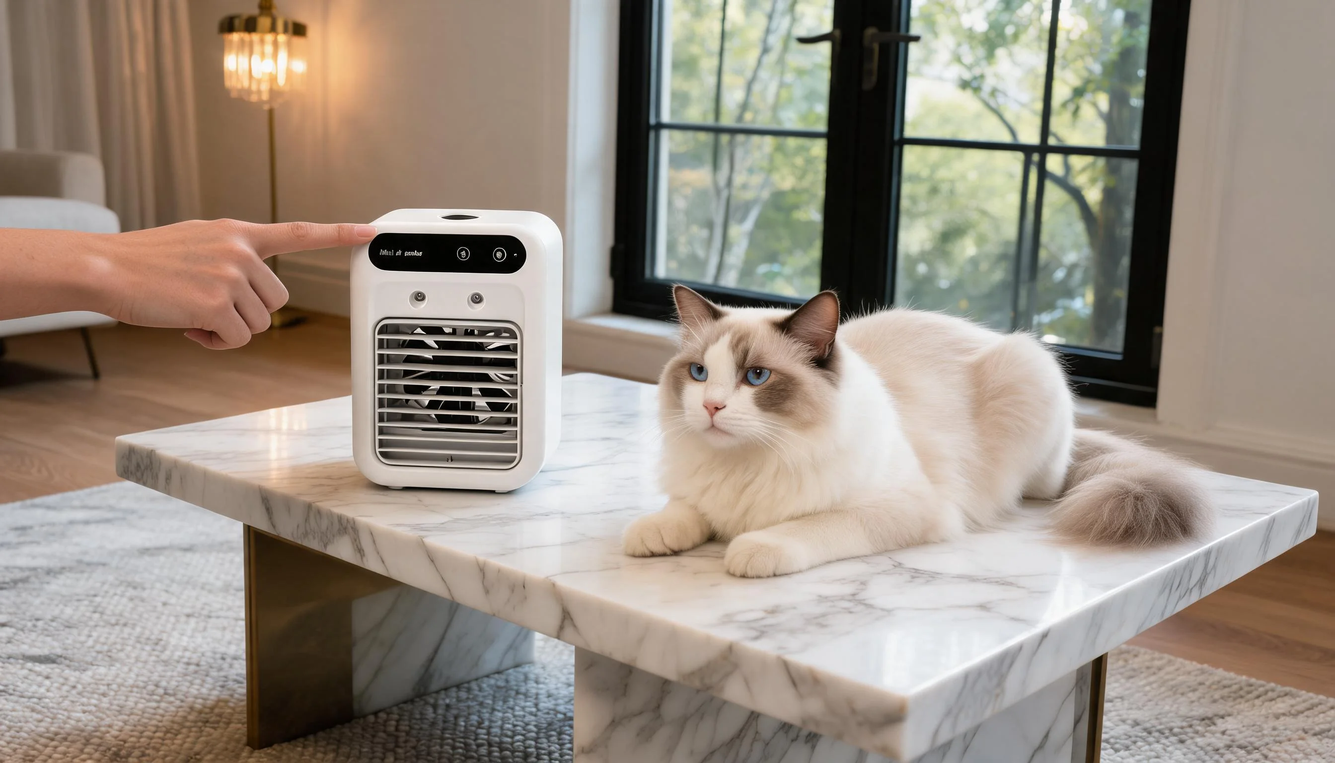 Mini Pet Air Cooler · Easy Operation · GuardLynx