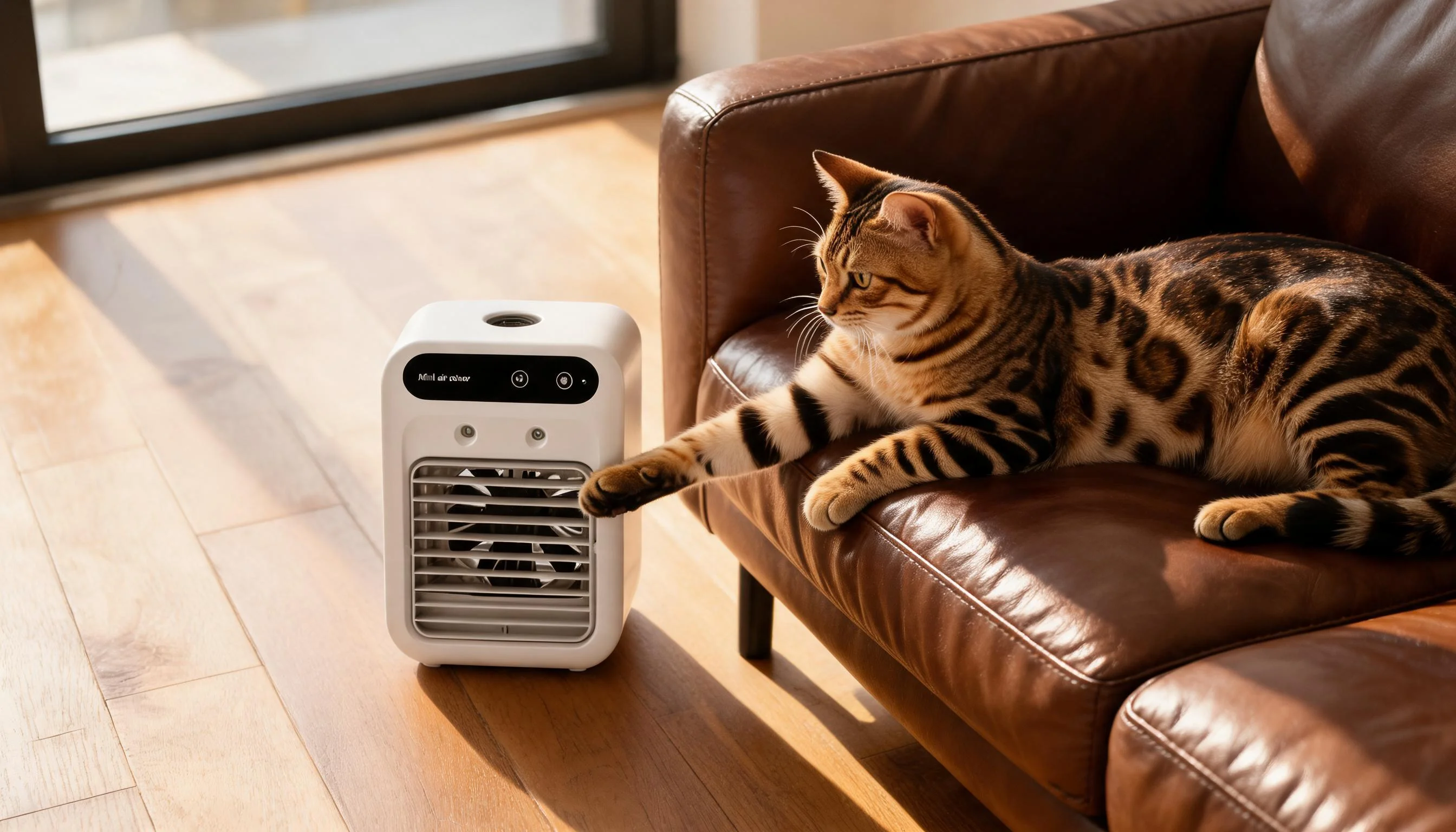 Mini Pet Air Cooler · Afternoon in the Living Room · GuardLynx