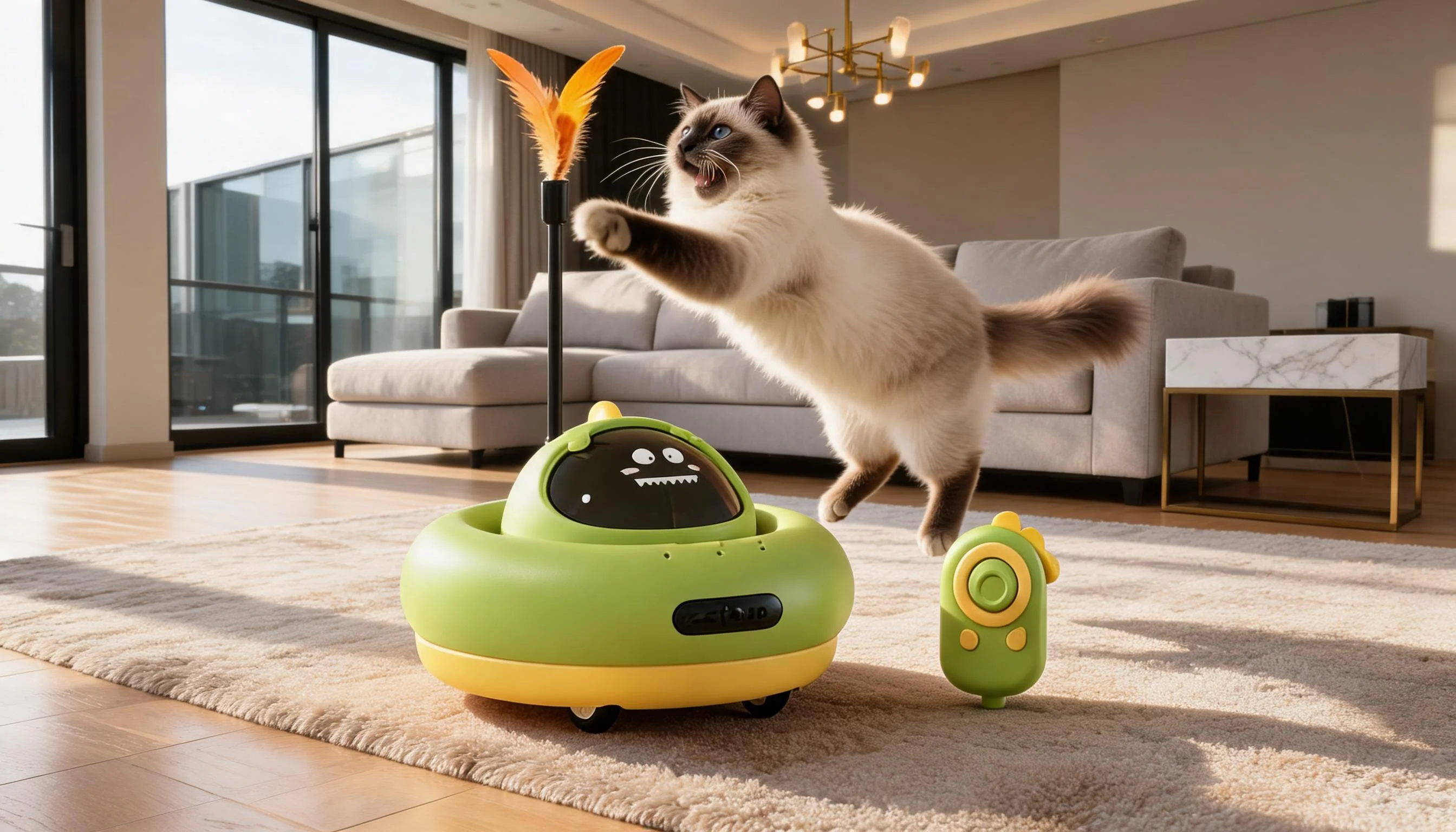 Remote Control Interactive Cat Toy · Auto Rotation · GuardLynx