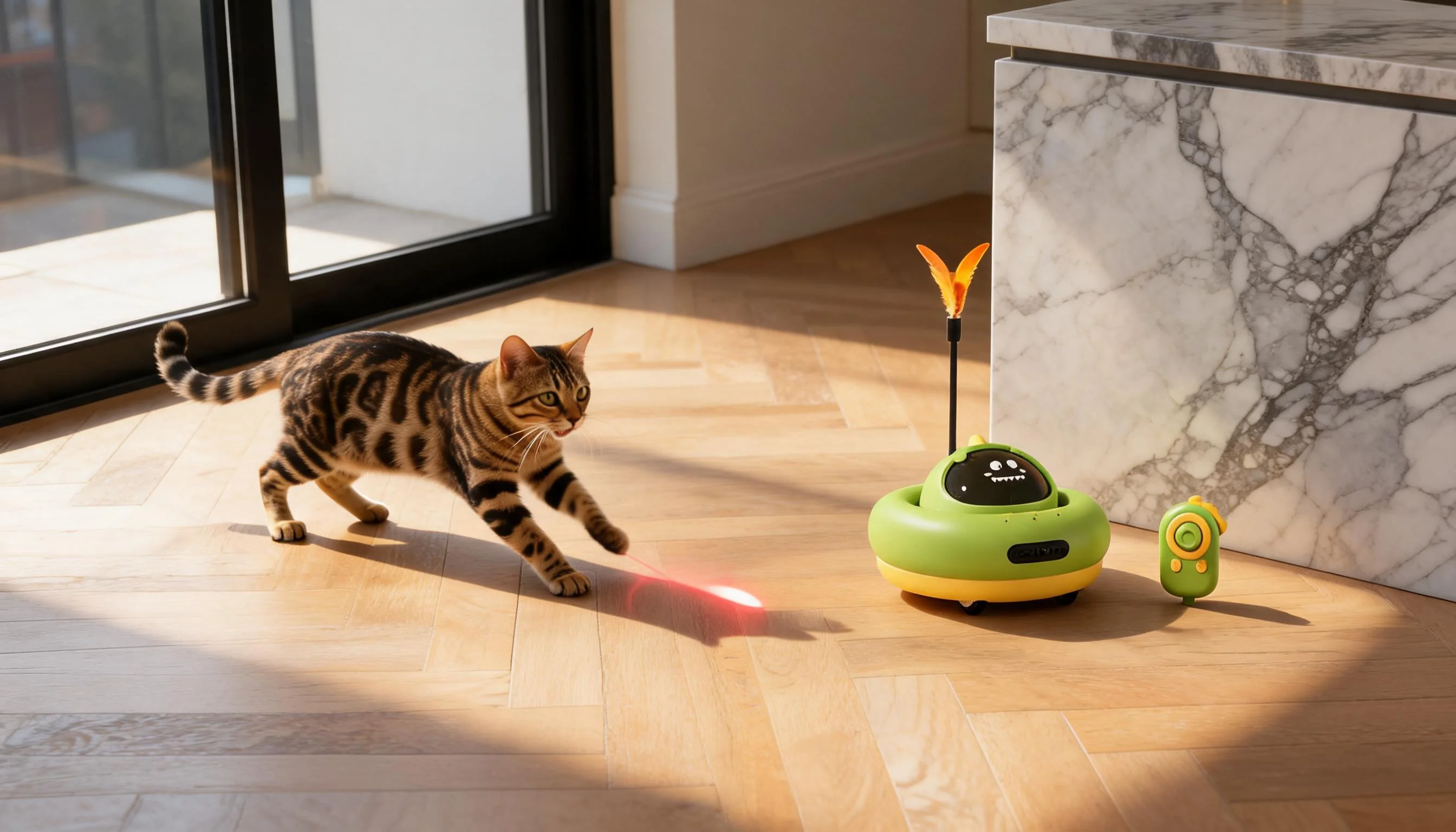 Remote Control Interactive Cat Toy · Afternoon Sunbeam Chase · GuardLynx