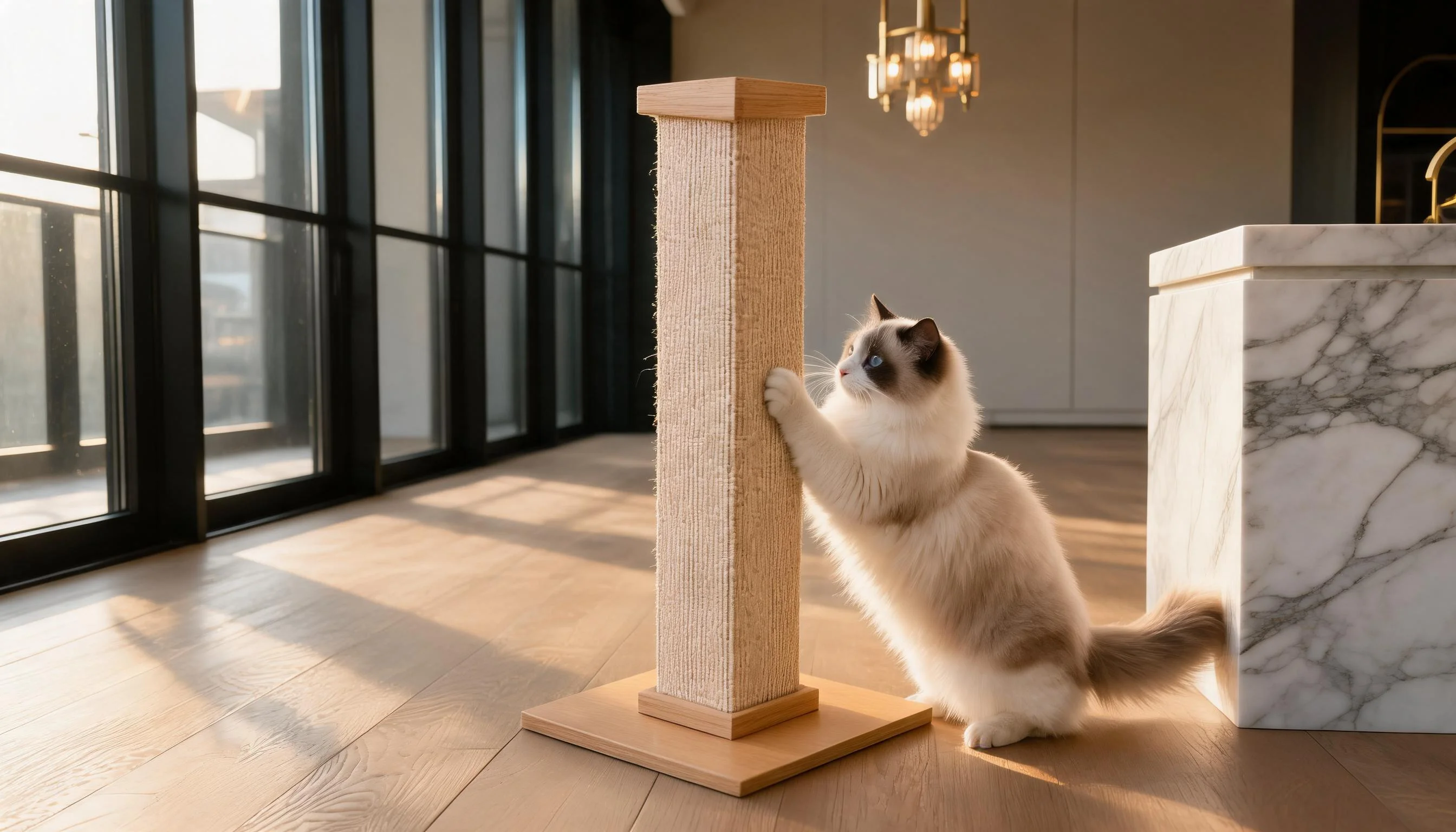 Premium Natural Sisal Woven Cat Scratching Post · GuardLynx