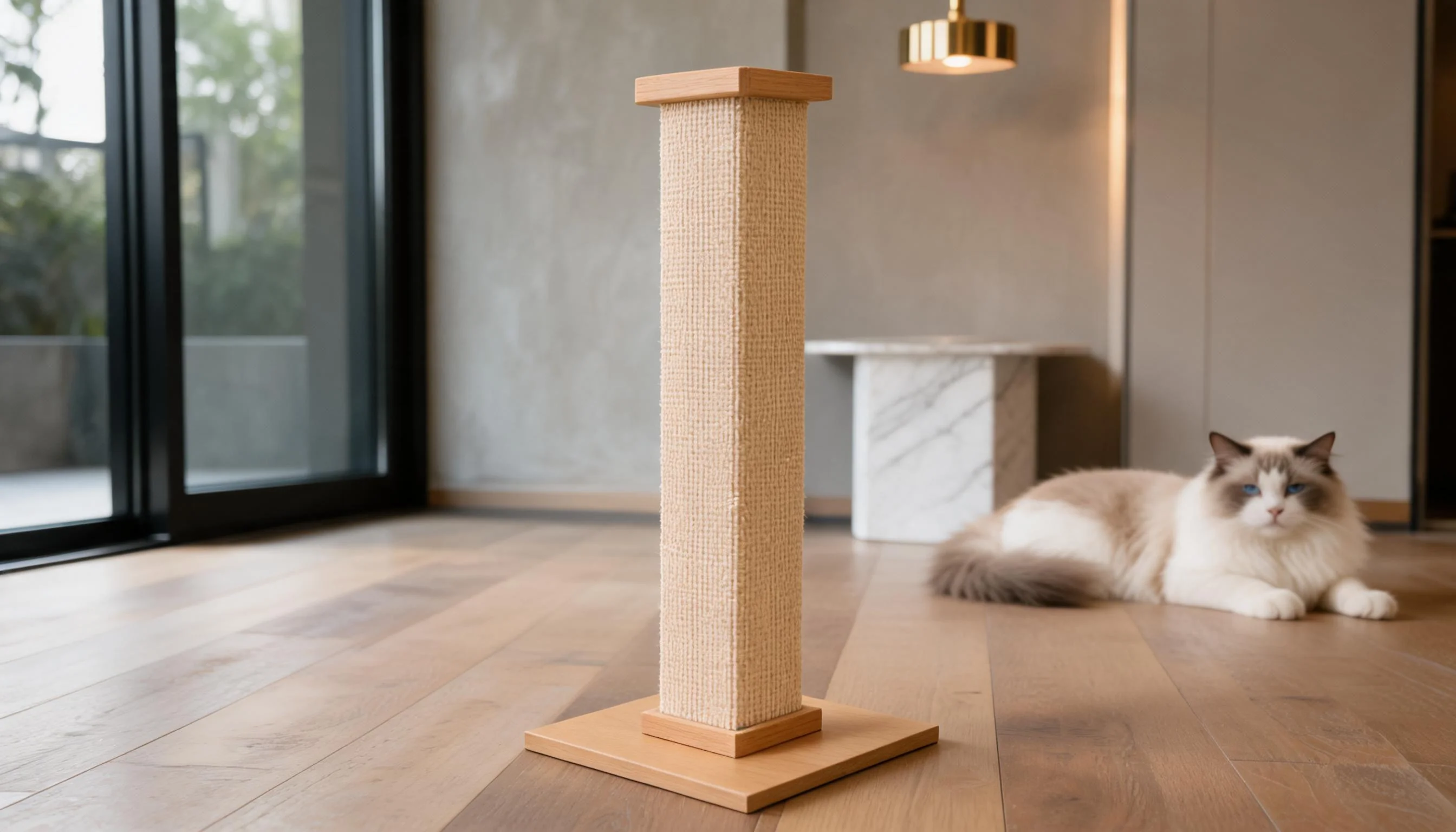 Premium Natural Sisal Woven Cat Scratching Post · Detail image 1 · GuardLynx