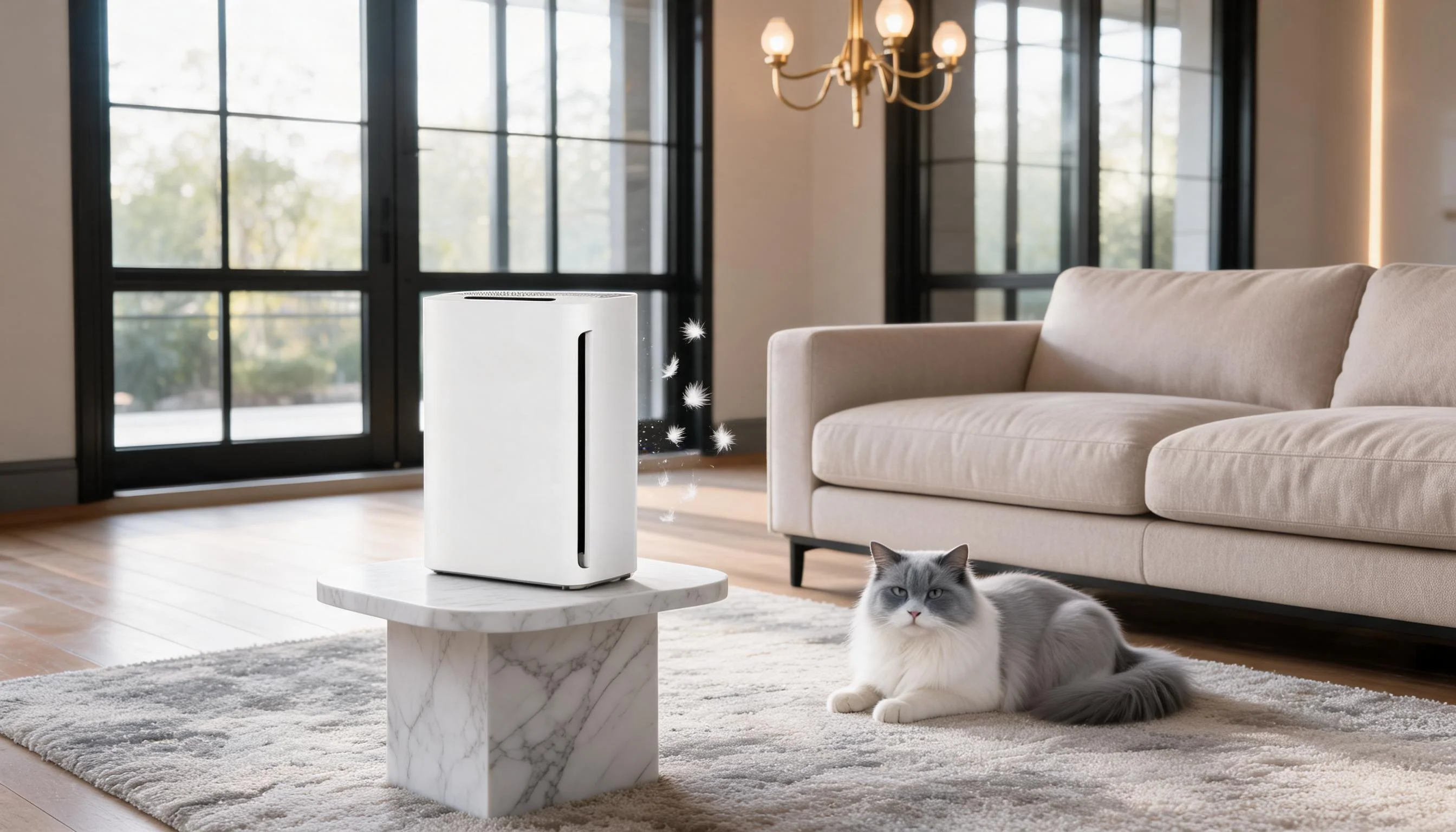 GuardLynx Pet Air Purifier Pro Max · Powerful Cat Hair Suction · GuardLynx