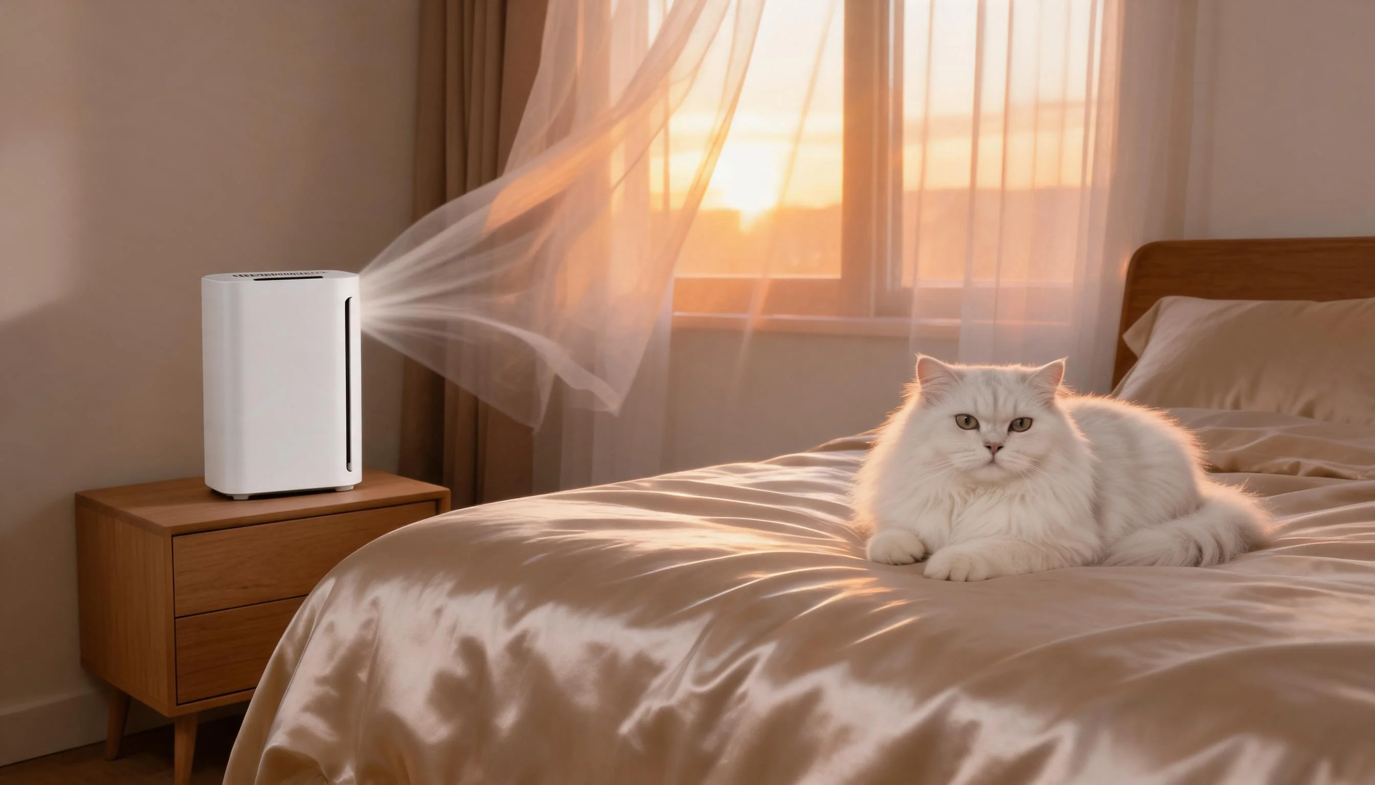 GuardLynx Pet Air Purifier Pro Max · French-Style Bedroom · GuardLynx