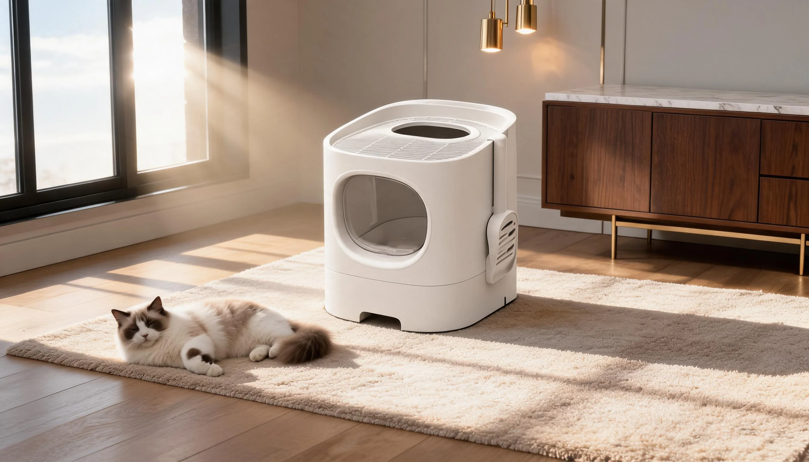 Drawer Enclosed Cat Litter Box · Drawer Design · GuardLynx