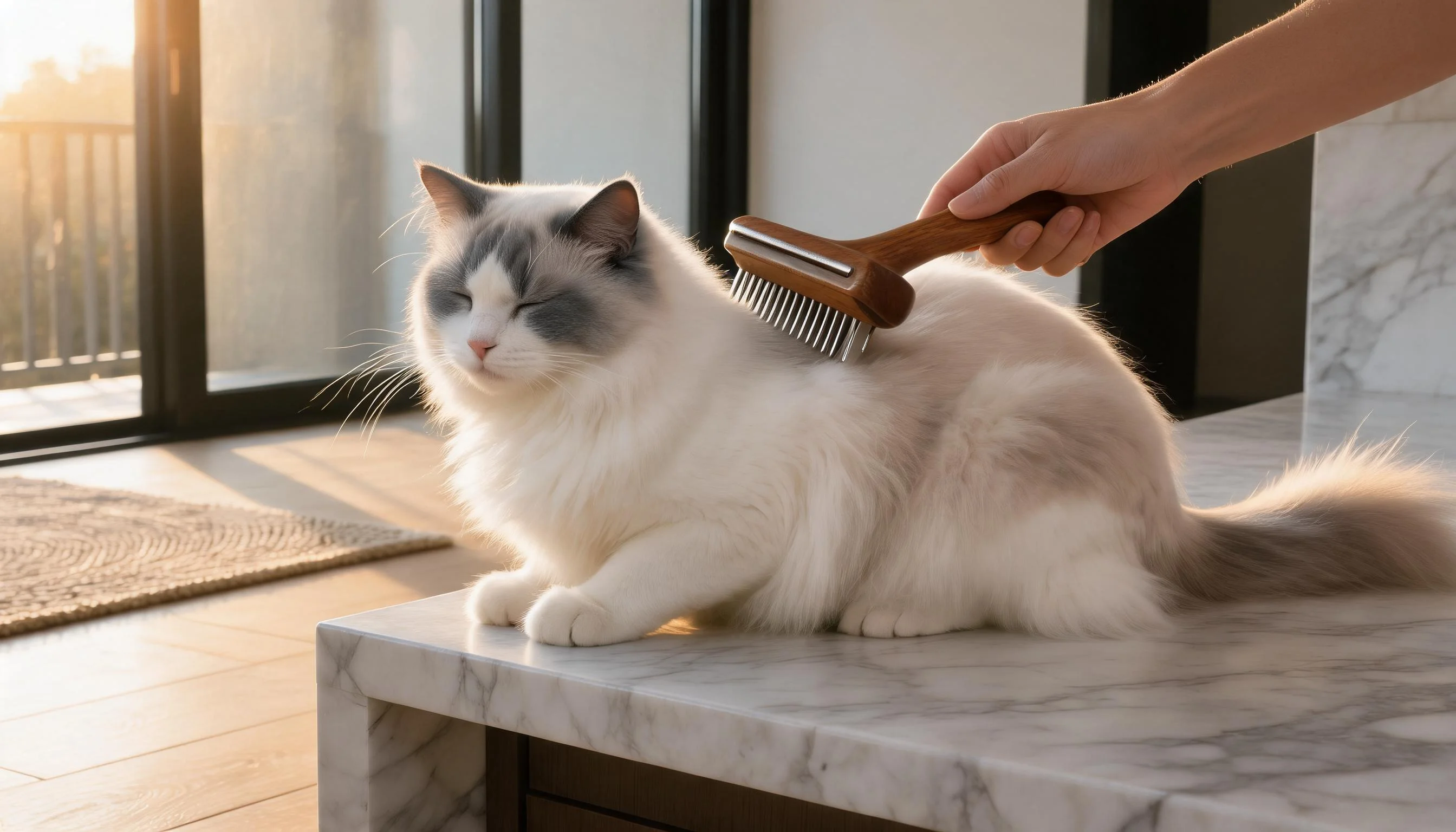Wooden Handle Stainless Steel Pet Brush · Stainless Steel Teeth · GuardLynx