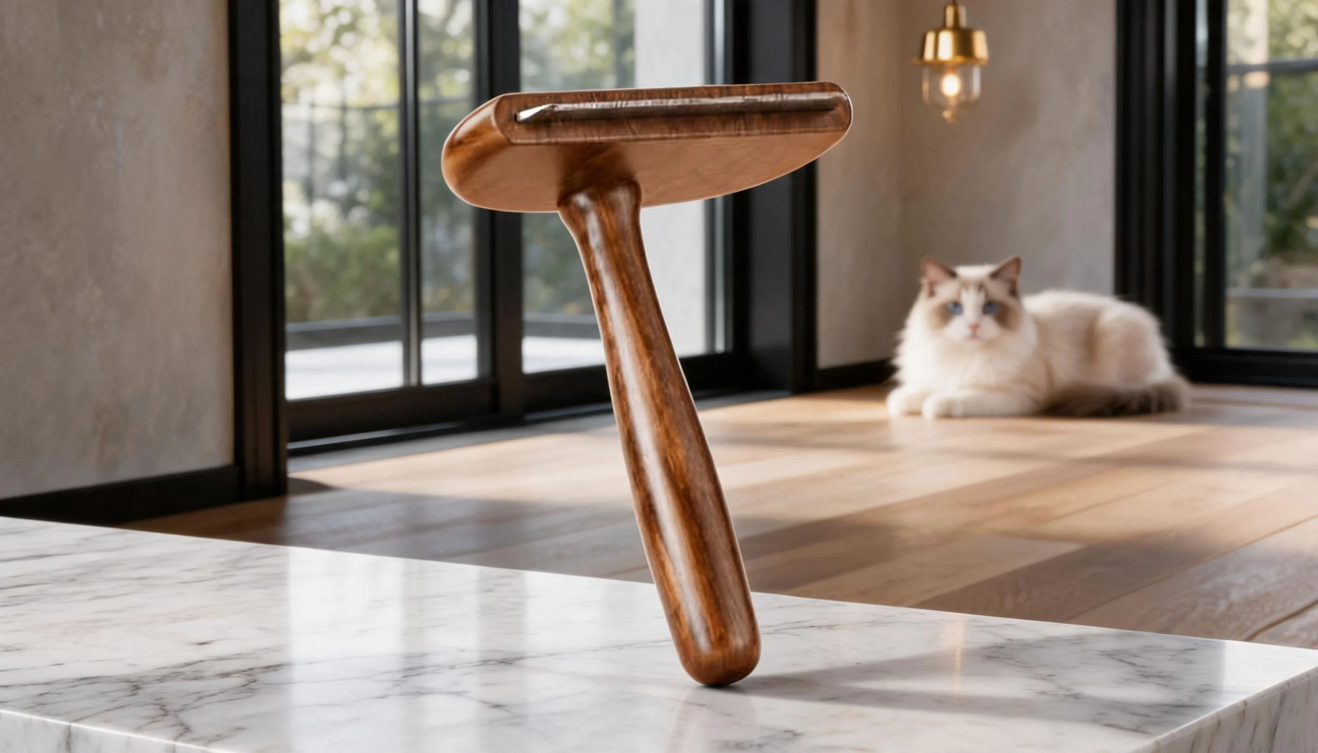 Wooden Handle Stainless Steel Pet Brush · Detail image 1 · GuardLynx