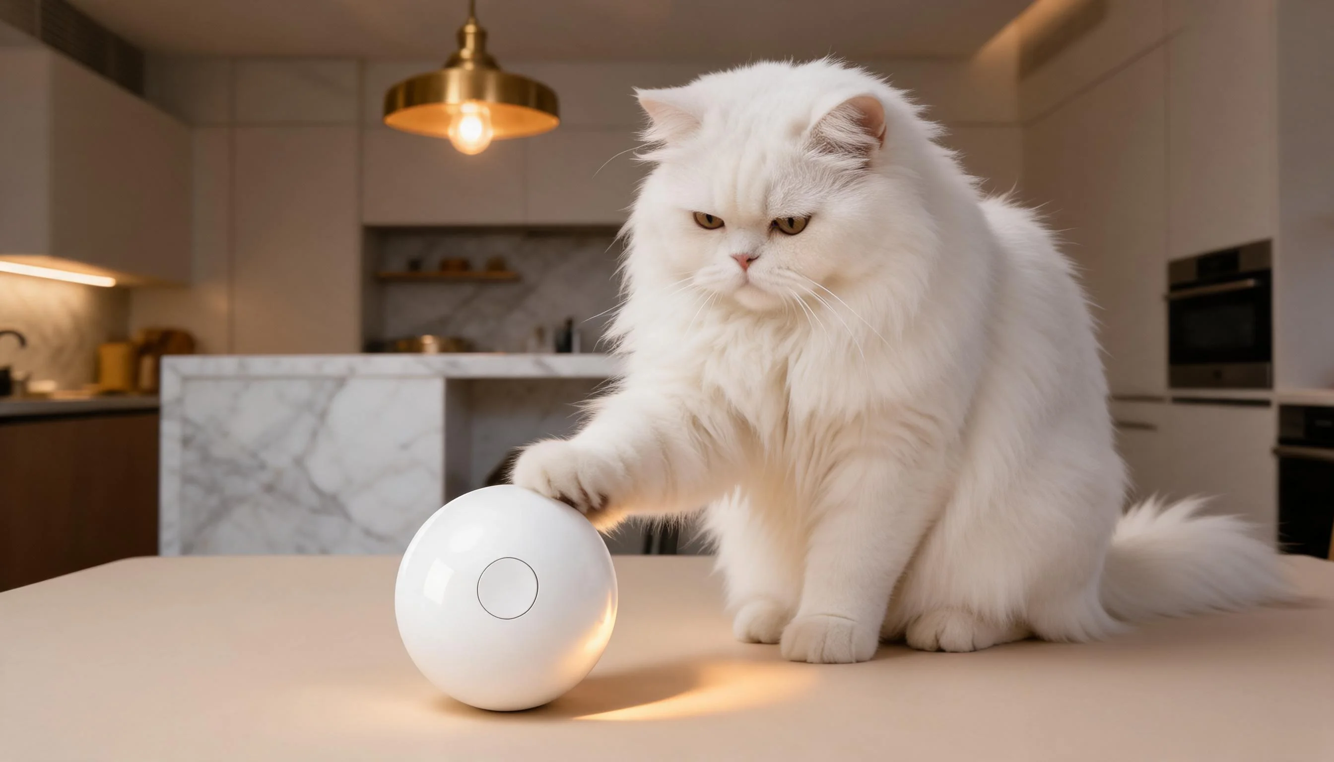 GuardLynx Smart Interactive Pet Ball · Evening Interaction · GuardLynx