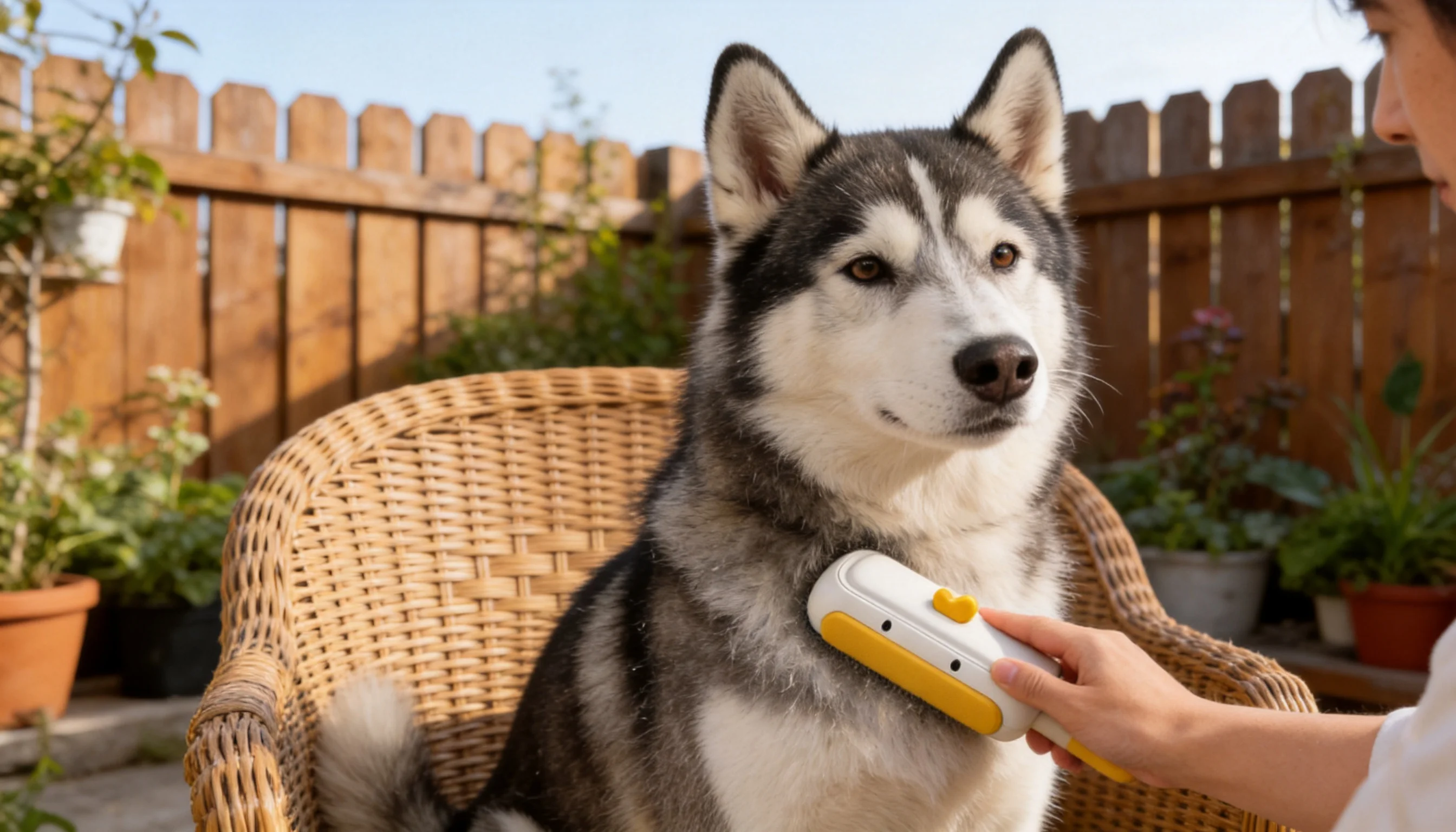 Fur Off Lint Remover Dog Grooming Brush · Balcony Leisure Time · GuardHound DOG