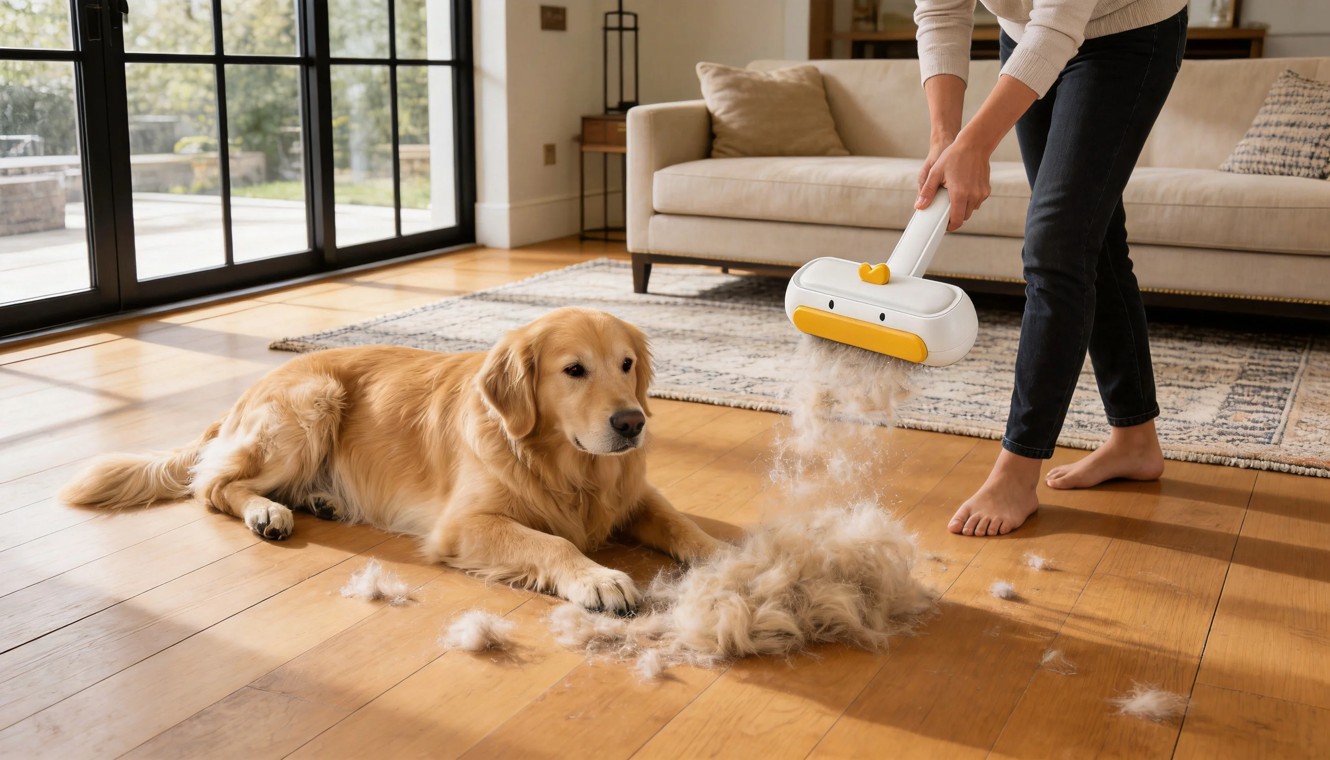 Fur Off Lint Remover Dog Grooming Brush · Rounded Edges for Safety · GuardHound DOG