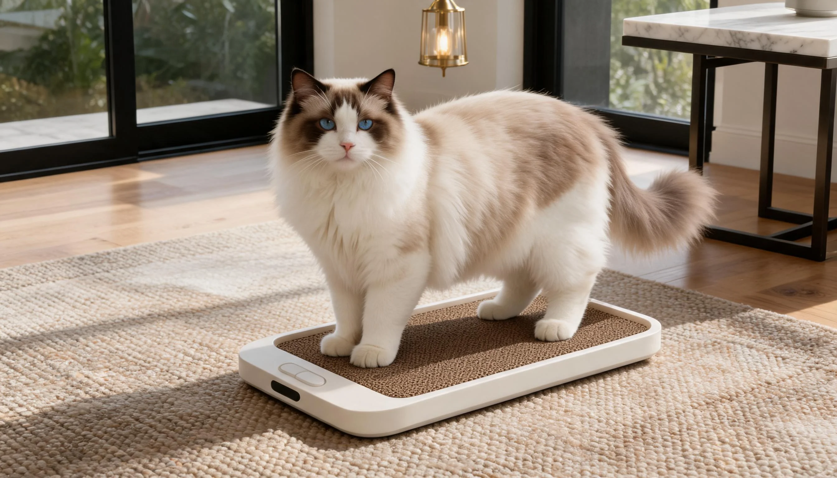Cat Scratcher & Weight Scale 2-in-1 · High-Precision Sensors · GuardLynx