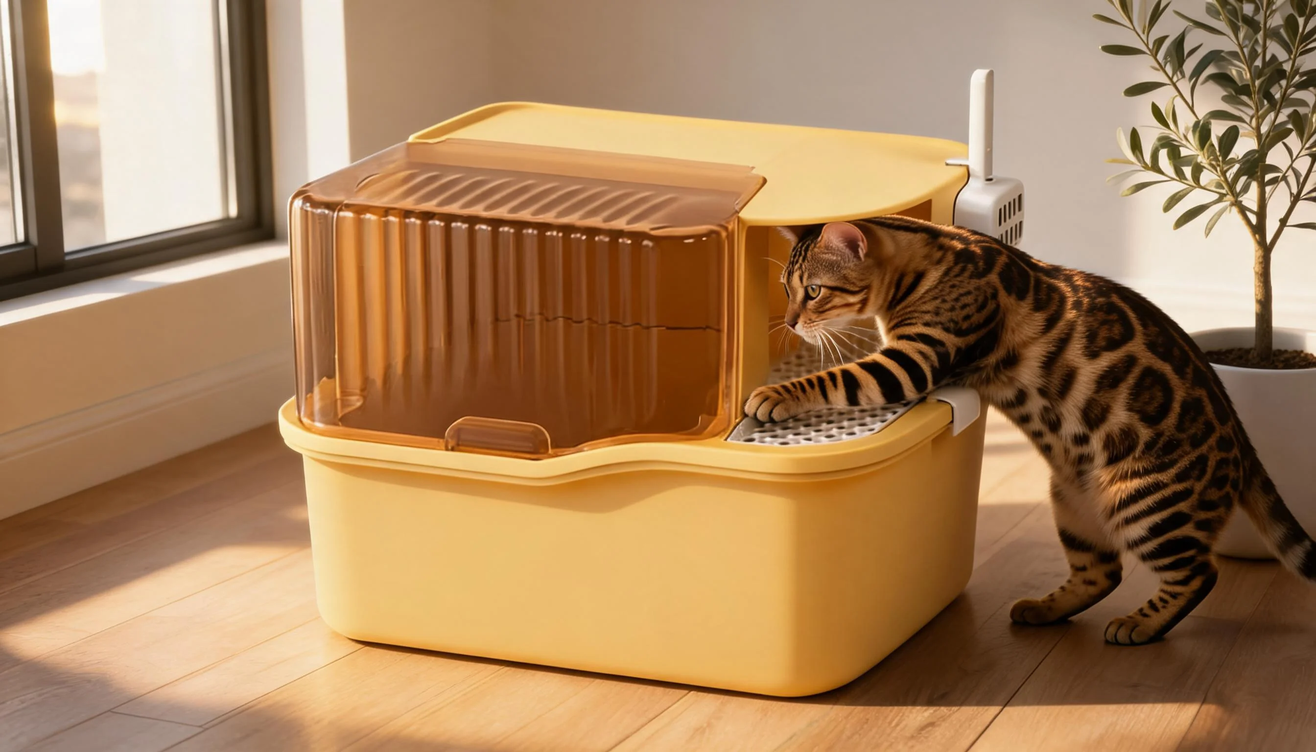 GuardLynx Corridor Cat Litter Box · Afternoon Living Room · GuardLynx
