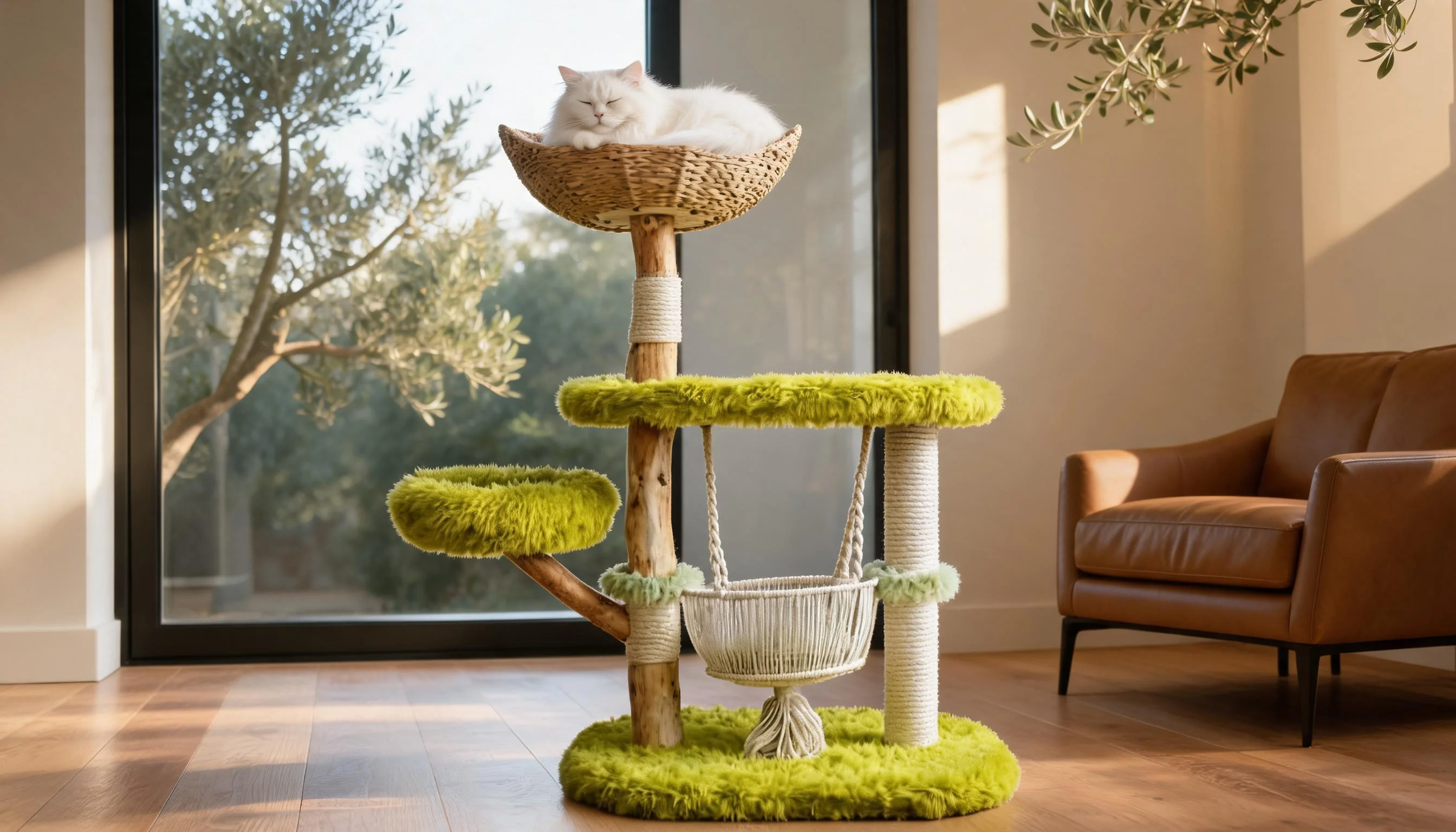 Fruitwood Hammock Cat Tree · Lazy Afternoon in the Sunroom · GuardLynx