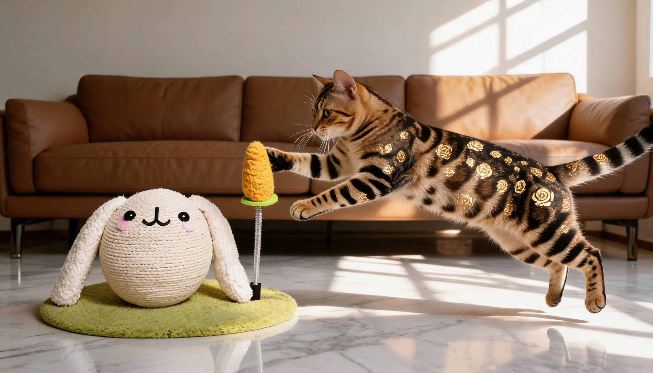 Ball-Shaped Cartoon Rabbit Cat Scratcher · Afternoon Sun Corner · GuardLynx