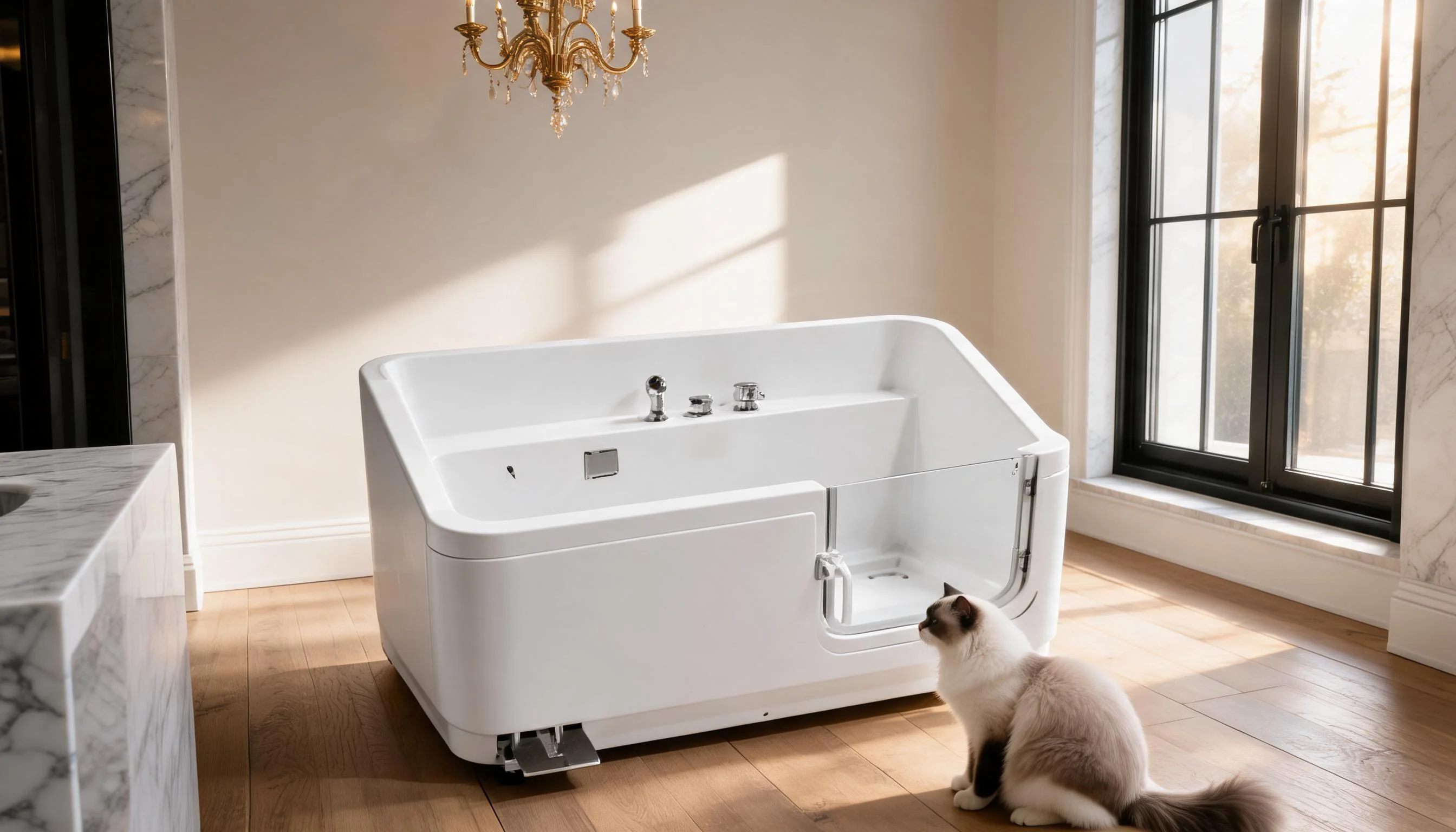 GuardLynx Pet Bathtub Floor Model · GuardLynx