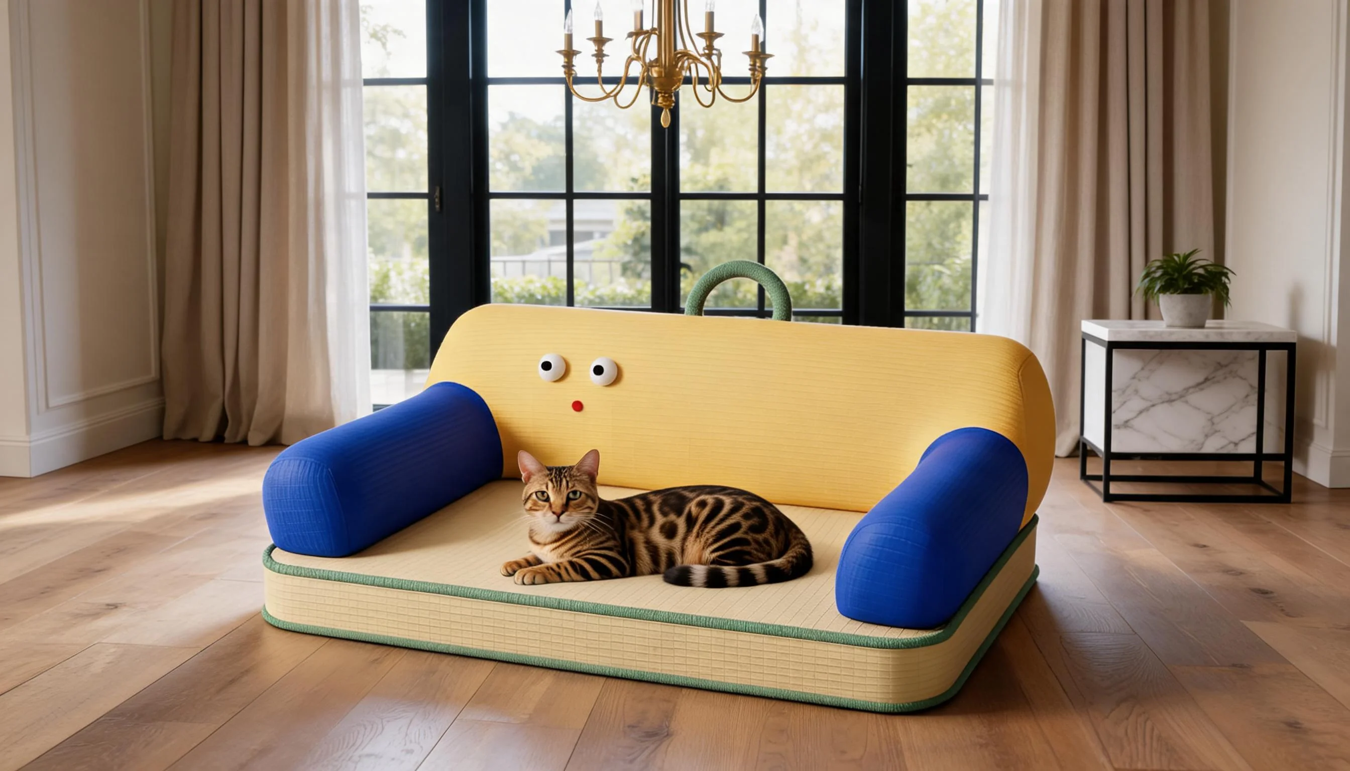 Carryable Latex Pet Bed with Smile Design · Natural Latex Support · GuardLynx