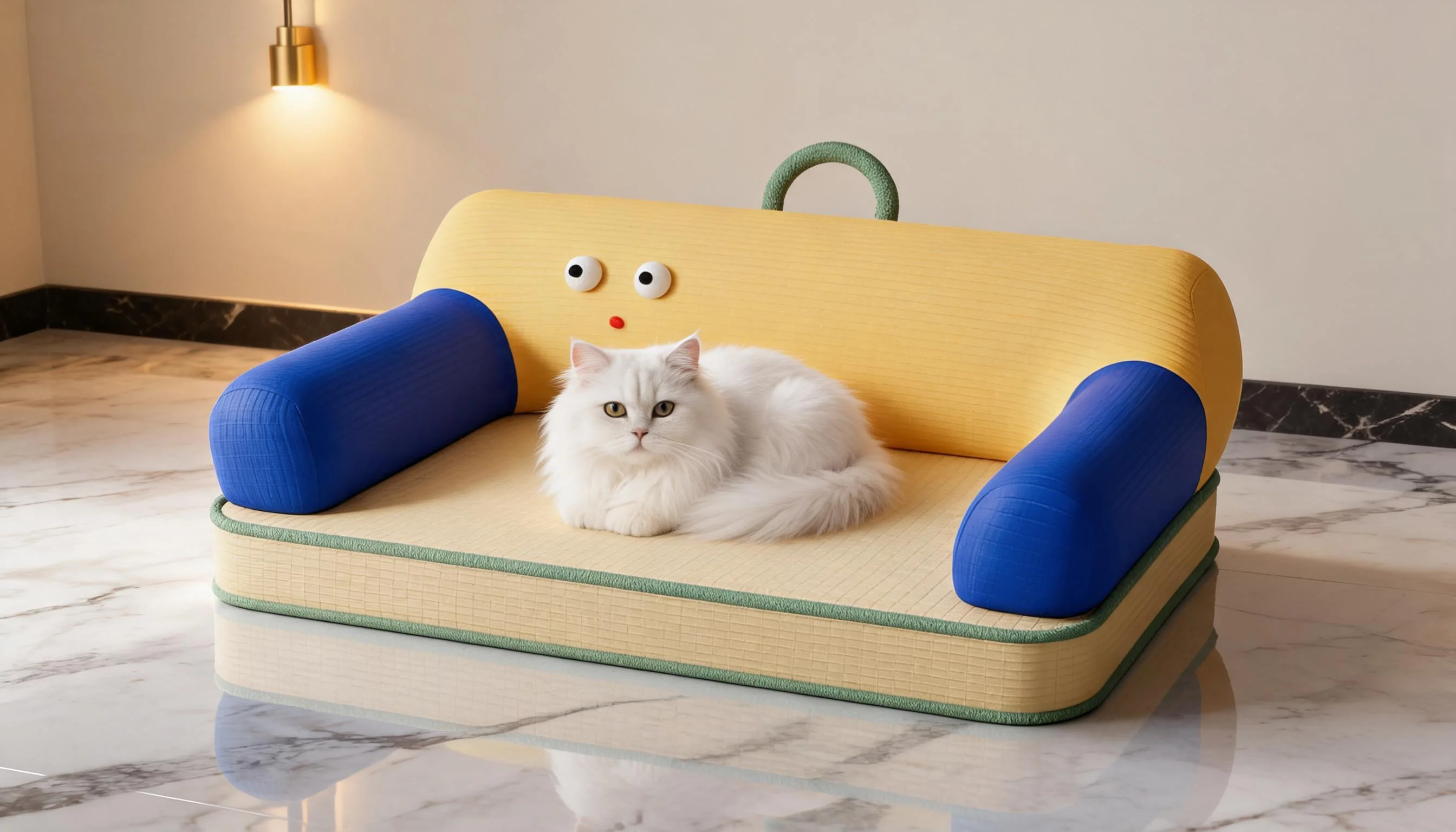 Carryable Latex Pet Bed with Smile Design · Bathroom Marble Retreat · GuardLynx