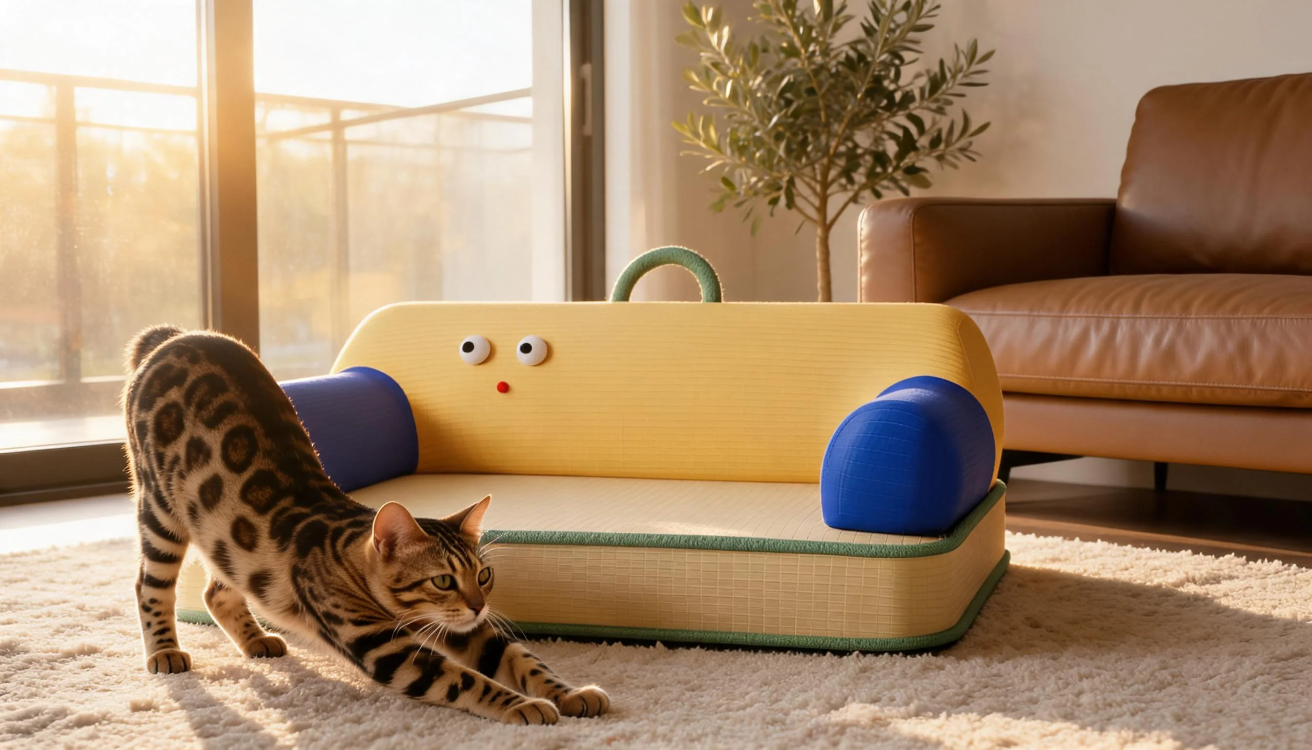 Carryable Latex Pet Bed with Smile Design · Afternoon Living Room · GuardLynx