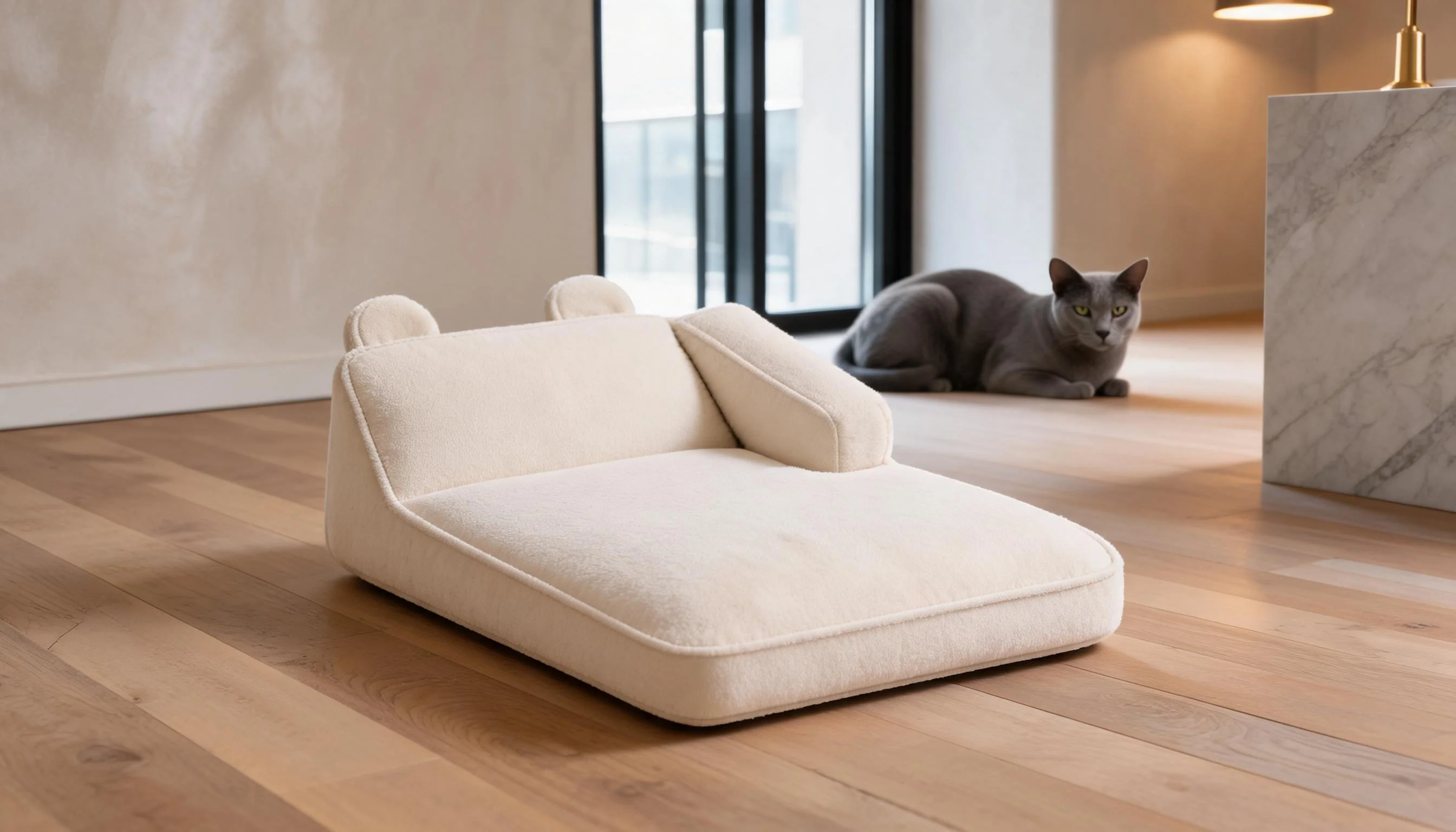 Neck Support Cat Bed with Armrest · Detail image 1 · GuardLynx