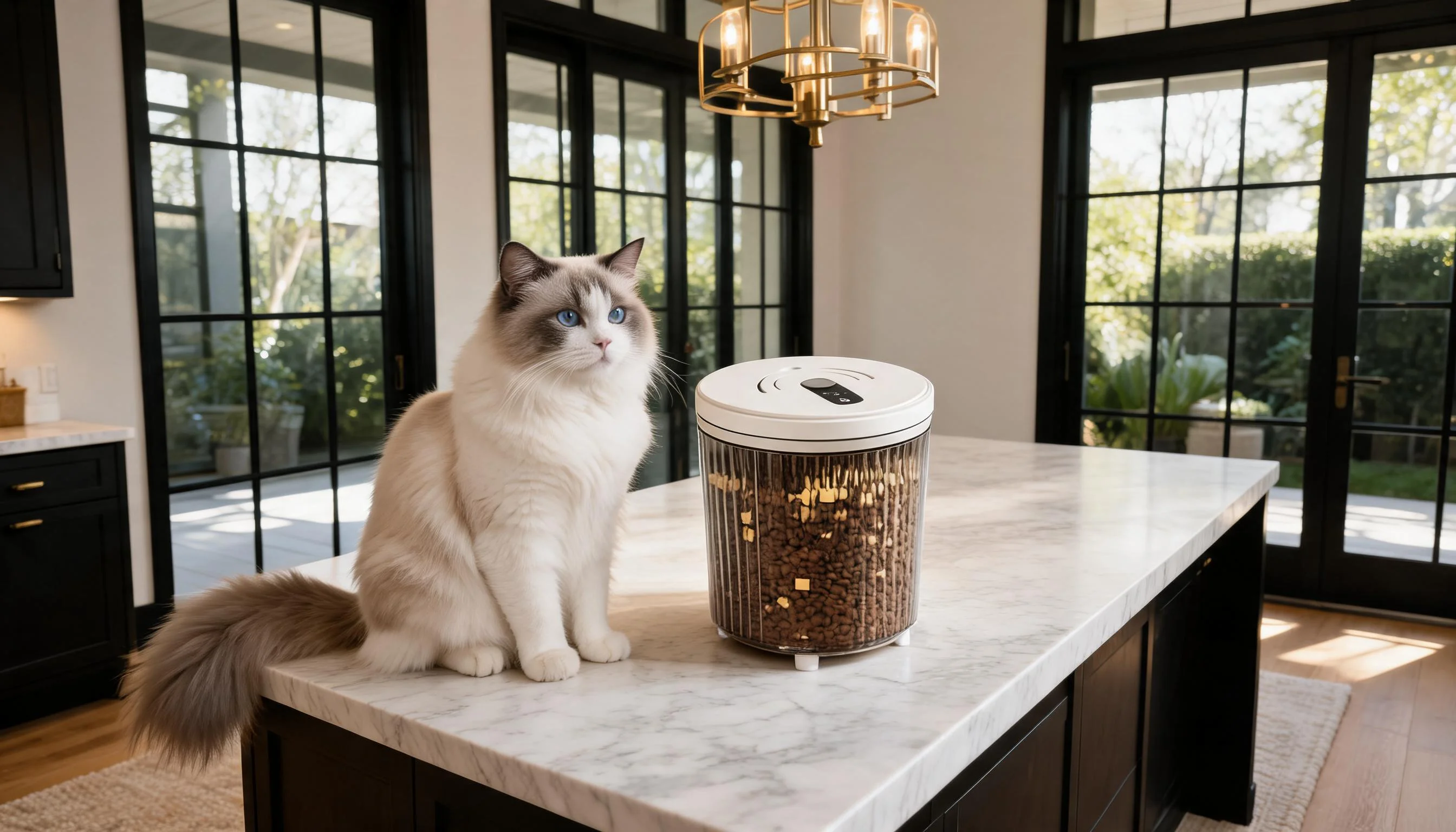 VacuumFresh Smart Pet Food Storage Bin · Clear View Window · GuardLynx