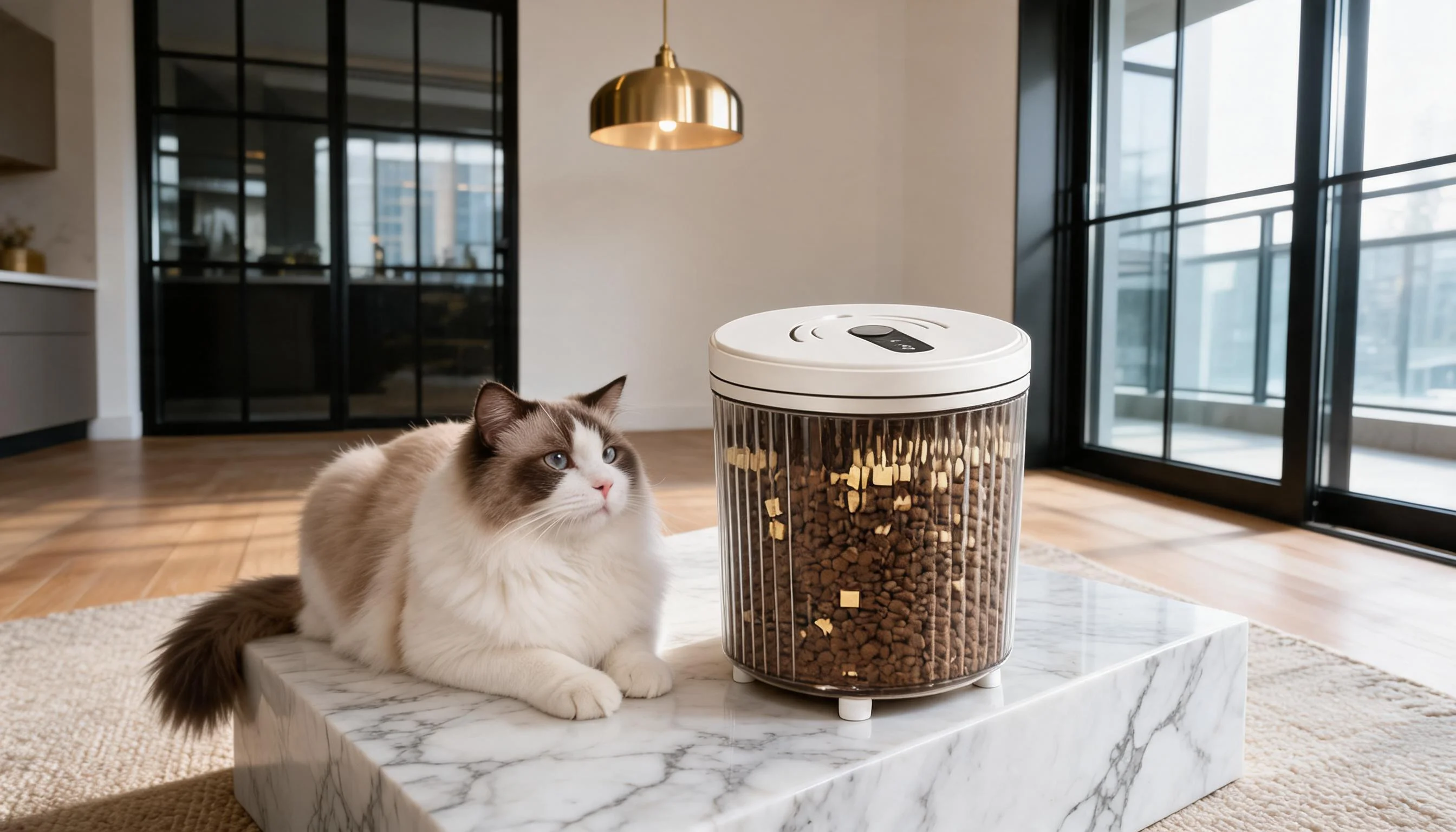 VacuumFresh Smart Pet Food Storage Bin · 6L Large Capacity · GuardLynx