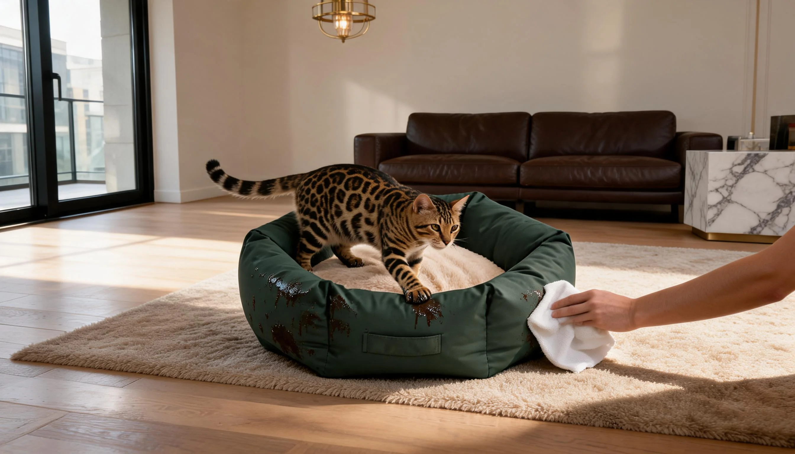 HexaNest Premium Cat Bed · Waterproof Outer Layer · GuardLynx