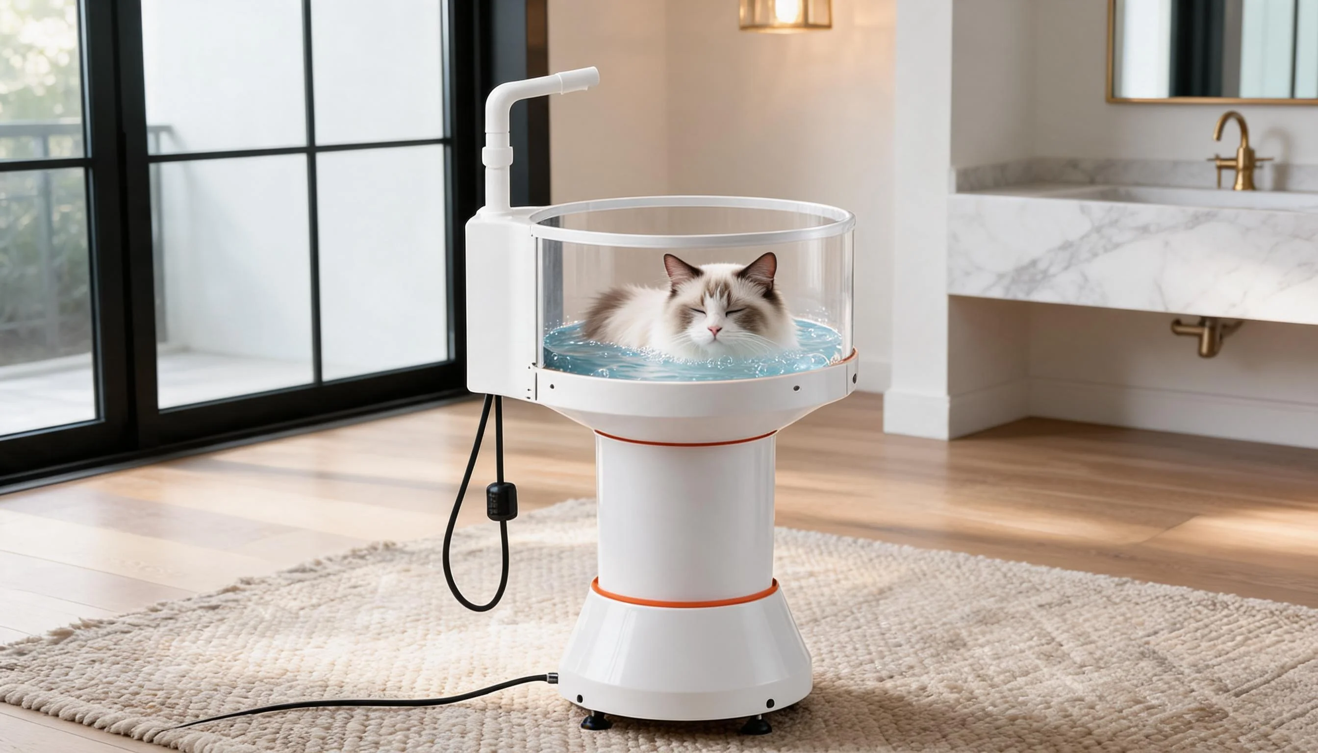Smart Nano-Bubble Pet Medicated Bath Tub · Comfortable Warm Medicated Bath · GuardLynx