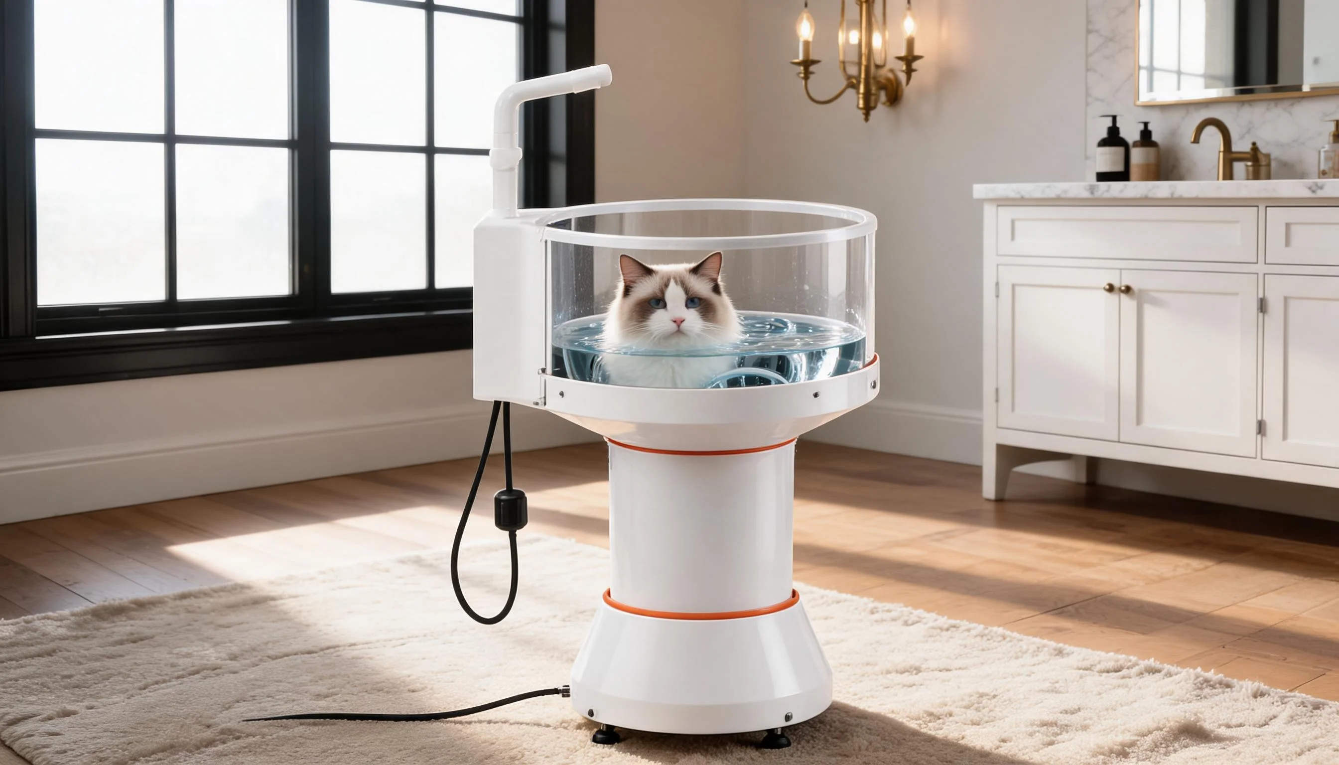 Smart Nano-Bubble Pet Medicated Bath Tub · Eco-Friendly Circulation · GuardLynx