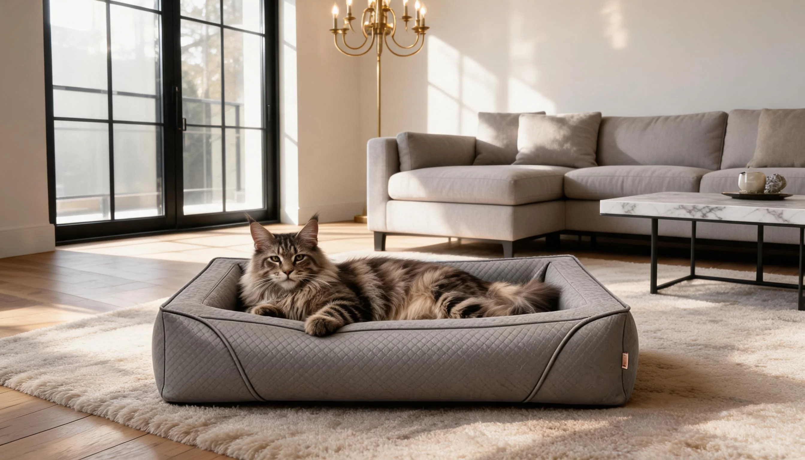 GuardLynx Leather Minimalist Cat Bed · Minimalist Premium Style · GuardLynx