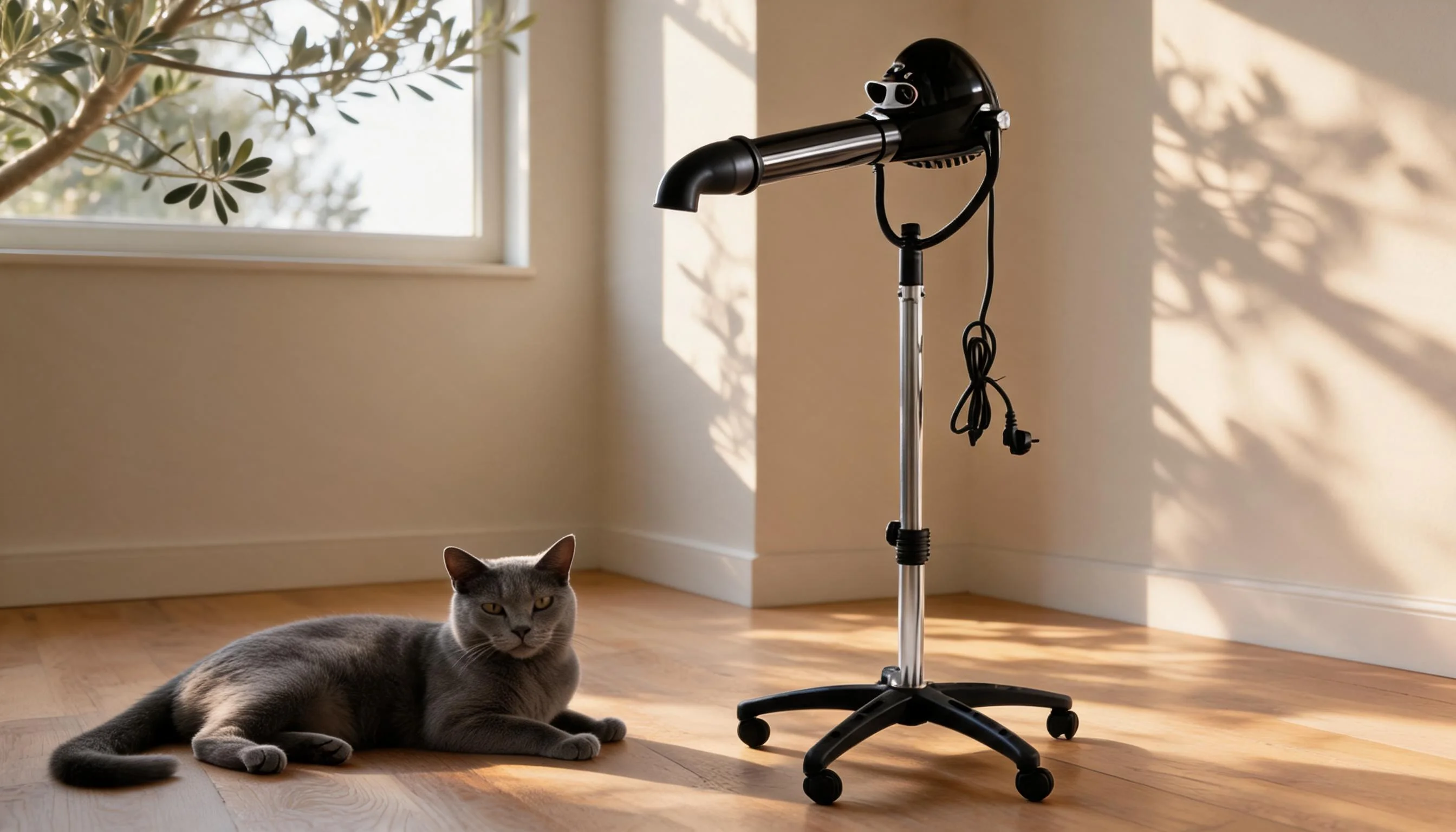 Vertical Ionic Quiet Pet Grooming Dryer · Afternoon Ionic Spa by the Window · GuardLynx