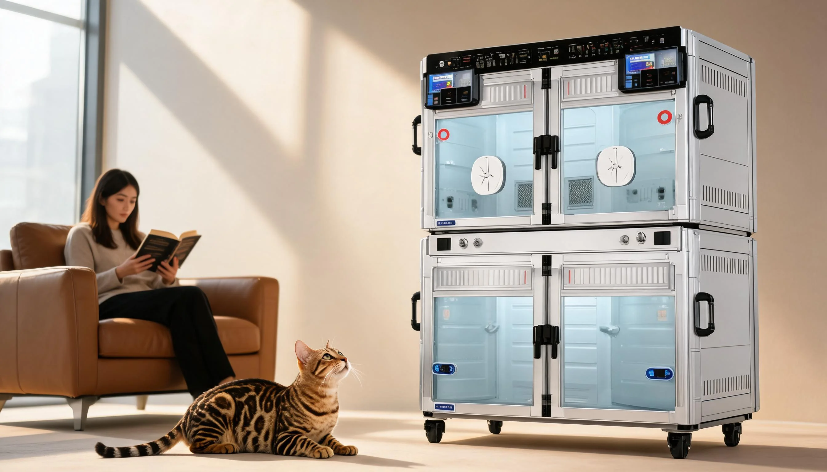 SmartCare Oxygen Recovery Cabin for Pets · Afternoon Companionship · GuardLynx